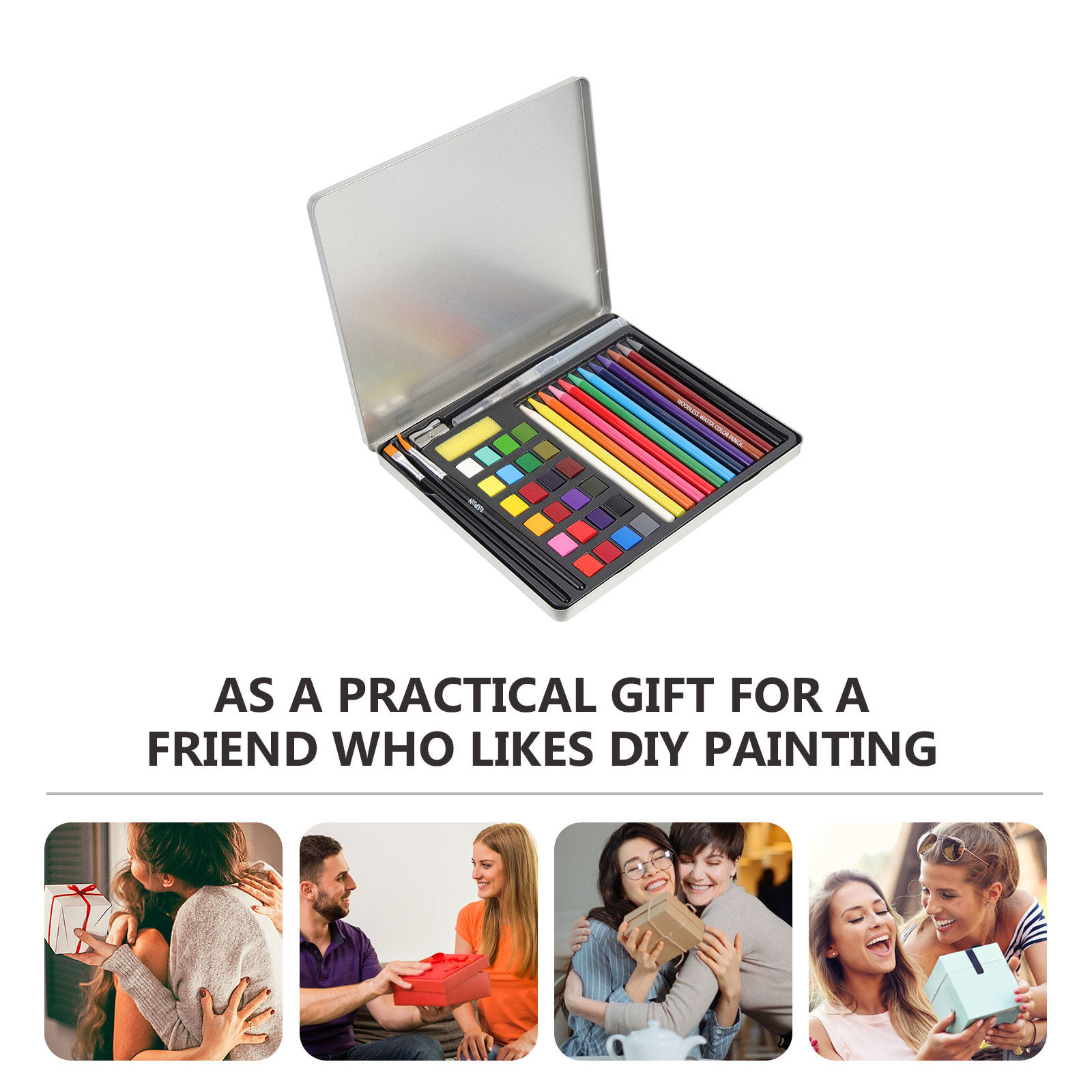 Watercolor Paint Set Solid Pigment - 1Set Watercolor Pigment Kit Solid Paints