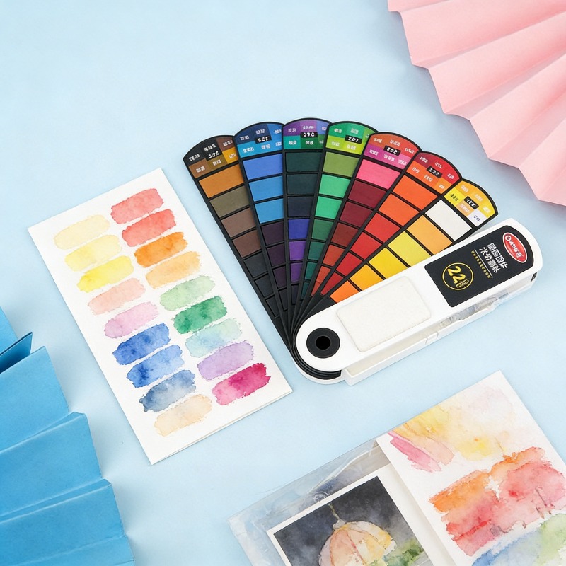 Watercolor Paint Set Solid Pigment - 18 Colors Solid Watercolor Paint Set