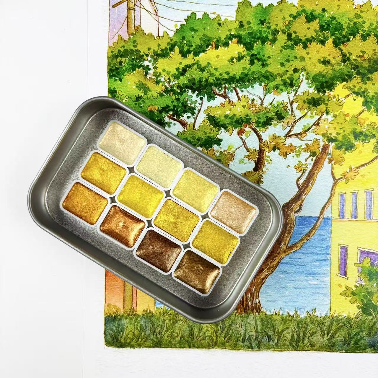 Watercolor Paint Set Solid Pigment - A Complete Set of Professional Watercolor