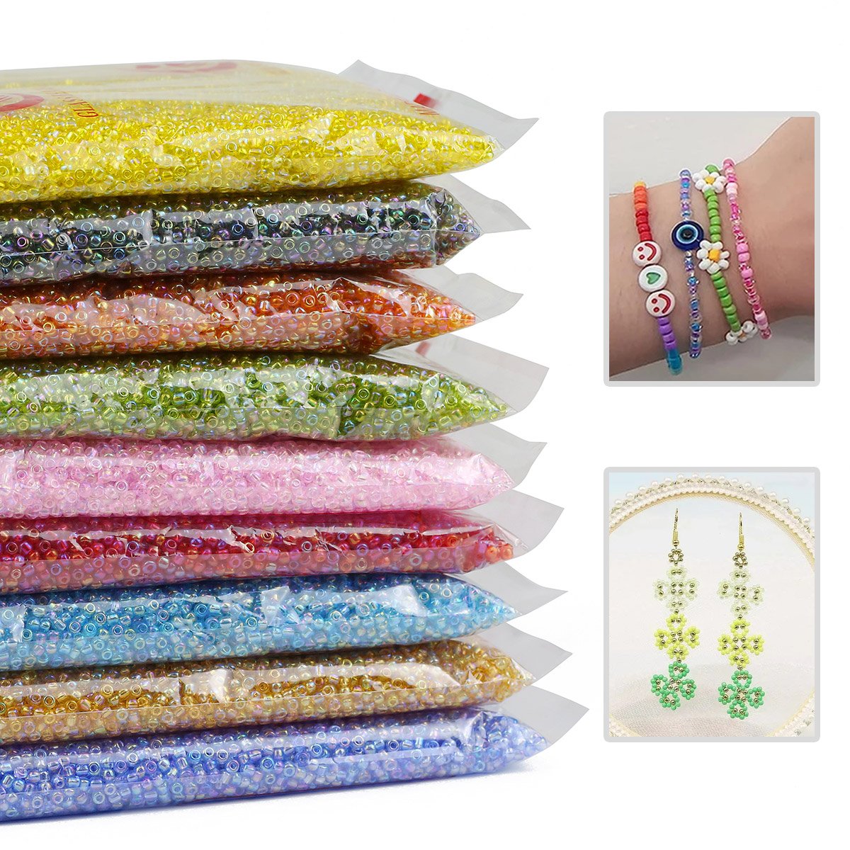 450g 2mm 3mm AB Color  Charm C - đánh giá và giá Glass Seed Beads 2Mm Jewelry Making