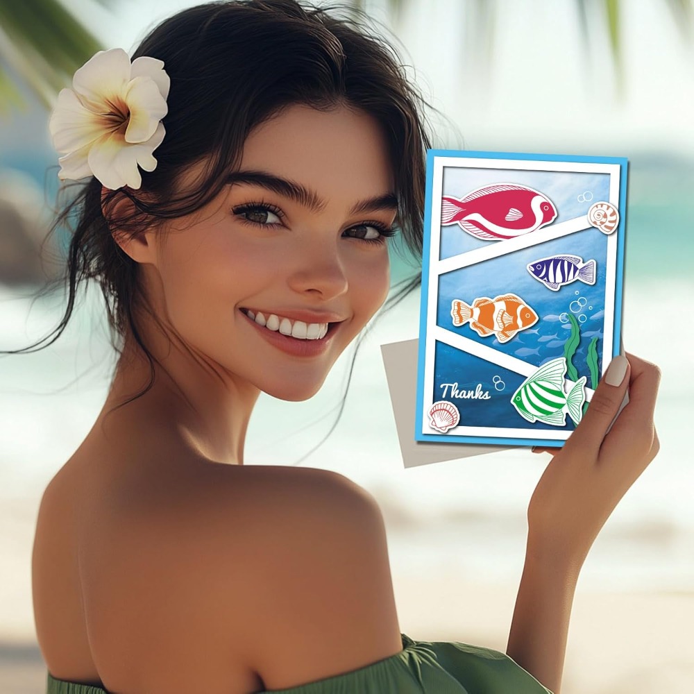 Summer Ocean Clownfish Clear S - đánh giá và giá Clear Silicone Stamps For Card Making