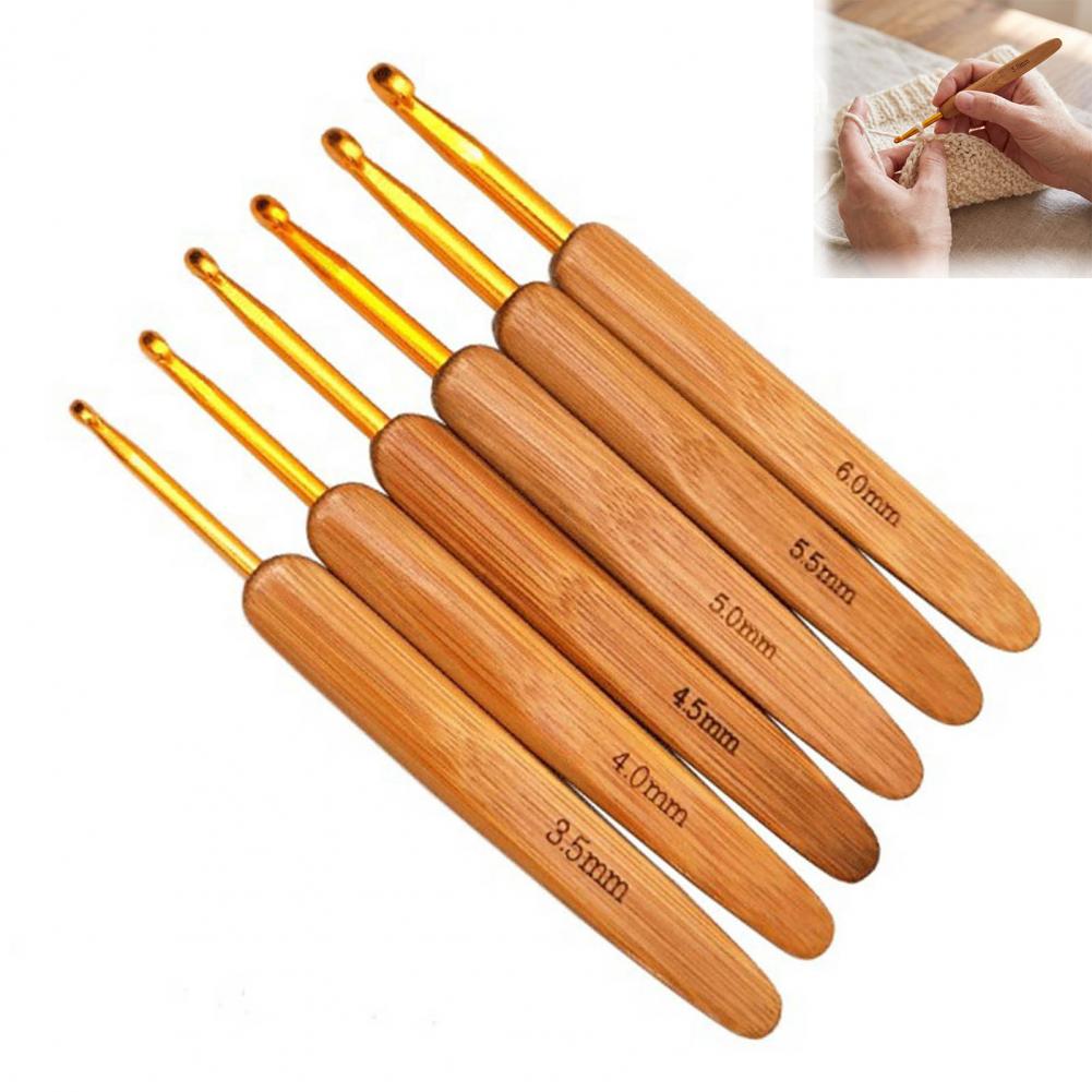 Crochet Hooks Set Portable Cro - đánh giá và giá Wooden Crochet Hooks Ergonomic Handle