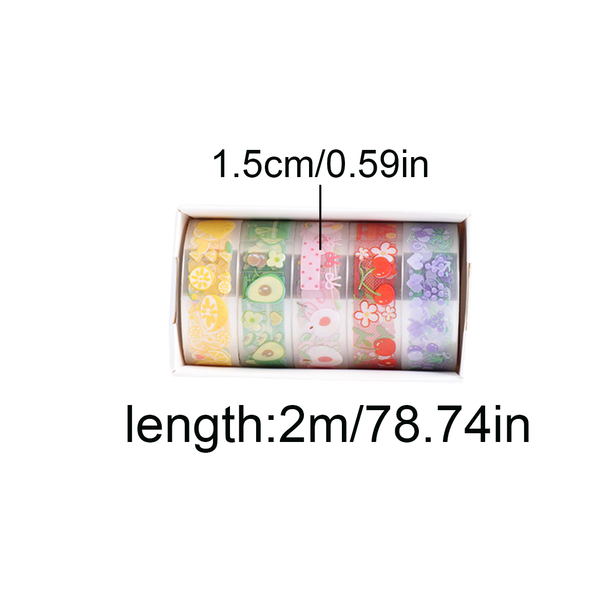 5 Rolls Clear PET Washi Tape S - đánh giá và giá Scrapbooking