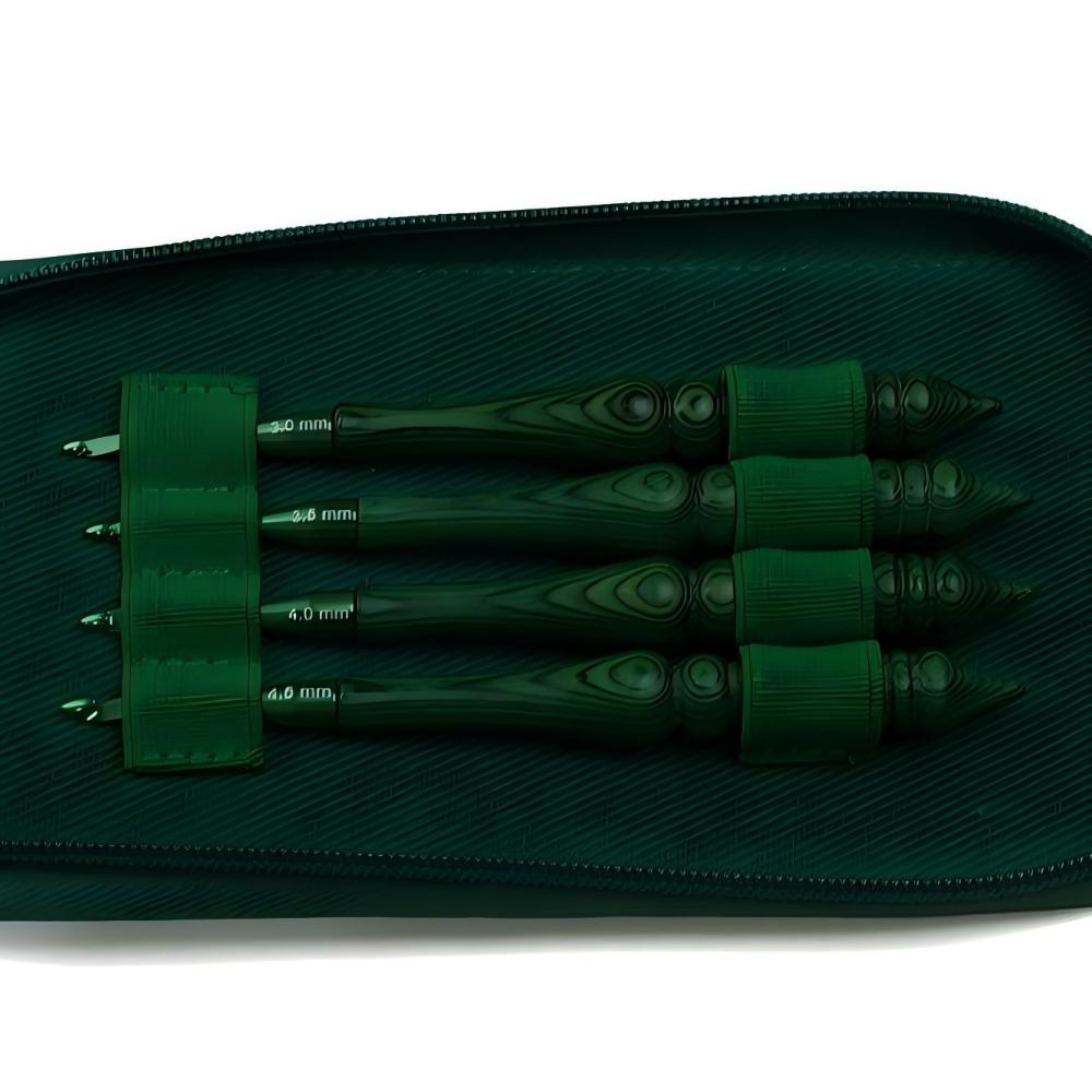 Crochet Hook Set Green Synthet - đánh giá và giá Wooden Crochet Hooks Ergonomic Handle