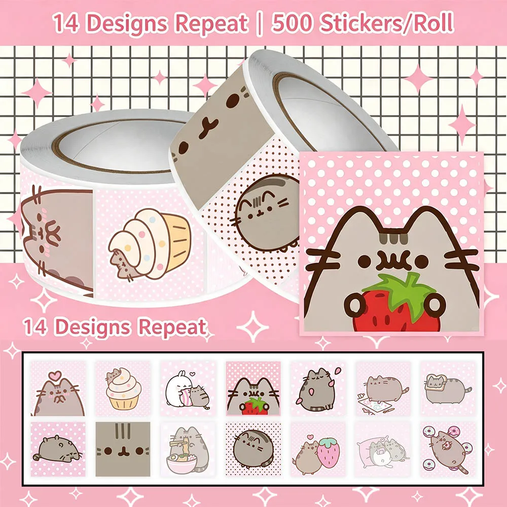Hou 500pcs Pusheen Cartoon Cat - đánh giá và giá Scrapbooking