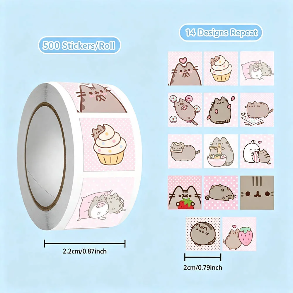 Hou 500pcs Pusheen Cartoon Cat - đánh giá và giá Scrapbooking