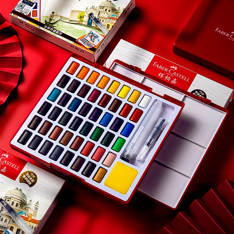 24/36/48 Colors Solid Watercol - đánh giá và giá Watercolor Paint Set Solid Pigment