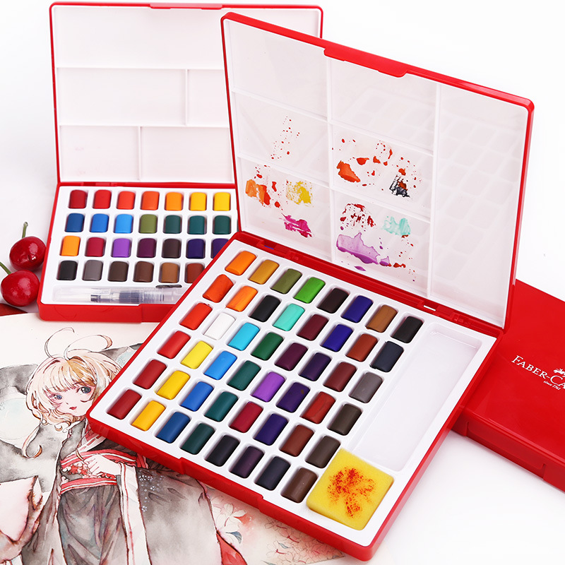 24/36/48 Colors Solid Watercol - đánh giá và giá Watercolor Paint Set Solid Pigment