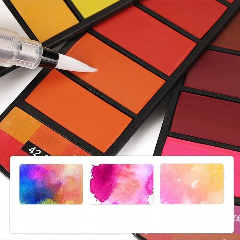 18 Colors Solid Watercolor Pai - đánh giá và giá Watercolor Paint Set Solid Pigment