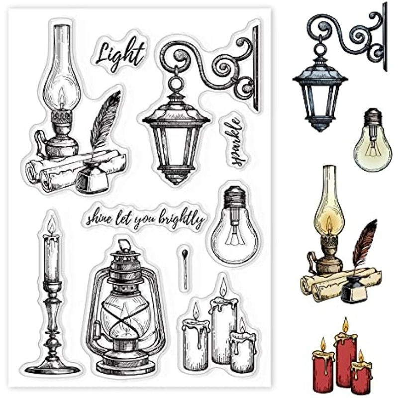 Vintage Lights Silicone Clear  - đánh giá và giá Clear Silicone Stamps For Card Making