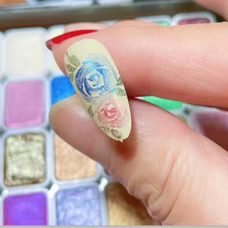 6-color Water-soluble Metal Pe - đánh giá và giá Watercolor Paint Set Solid Pigment