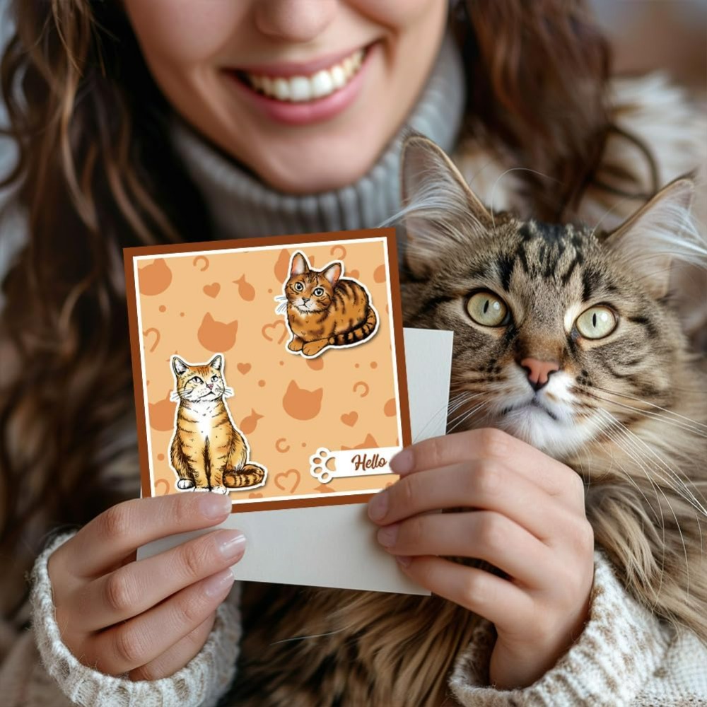 Cat Clear Stamps Realistic Cat - đánh giá và giá Clear Silicone Stamps For Card Making