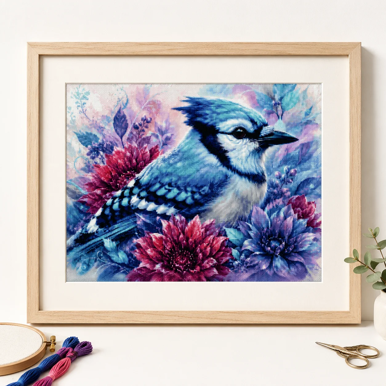 [ZZ8680-Blue Jay] | Beginner D - đánh giá và giá Cross Stitch Stamped Kits Beginners