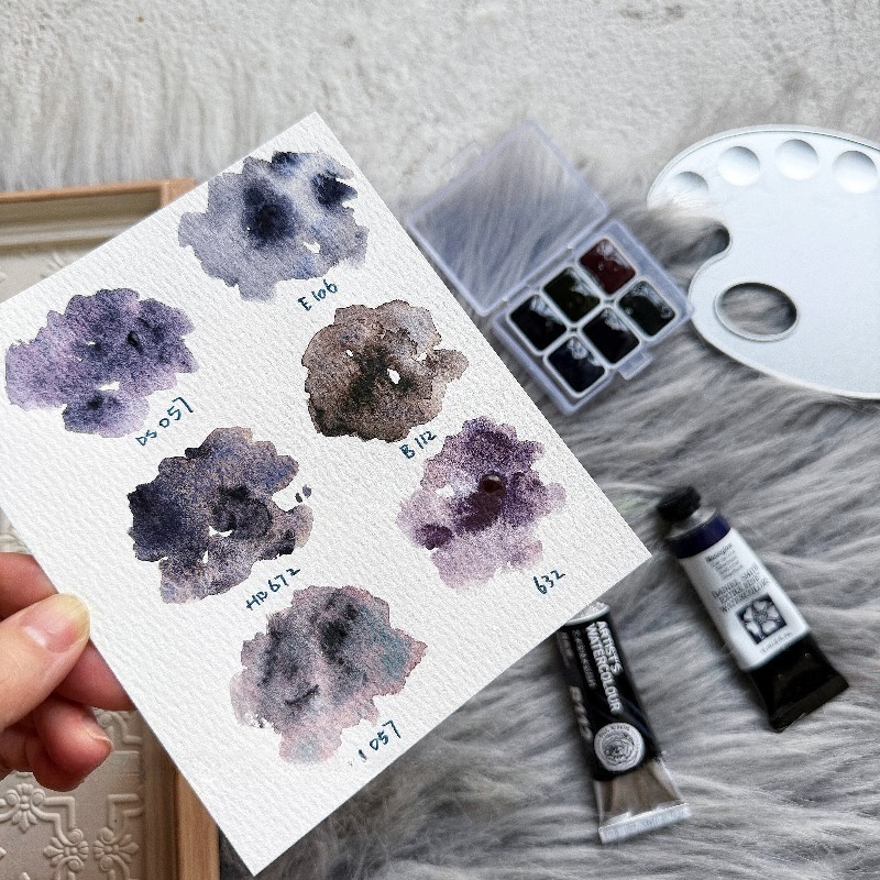 6 Colors 1ml White Night Colle - đánh giá và giá Watercolor Paint Set Solid Pigment
