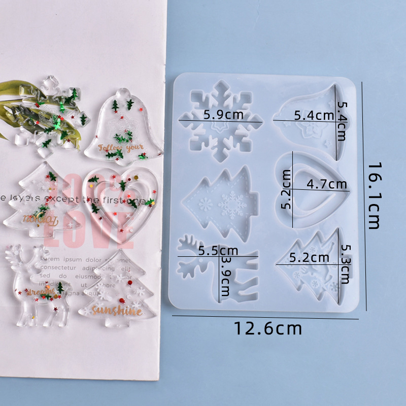 Christmas Mold DIY Resin Cryst - đánh giá và giá Silicone Epoxy Resin Molds Set